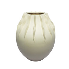 Imagem de VASO CREME DECORATIVO DE CERÂMICA 29X21X21CM - CERÂMICA MAZZOTTI - Ceramica Artistica Mazzotti Ltda