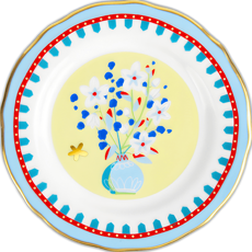 Imagem de PRATO PARA PÃO VASO DE FLOR MAMMA MIA DE PORCELANA 16CM - BACI MILANO - Bimbe Blc Ltda 