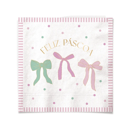 Imagem GUARDANAPOS DE PAPEL FELIZ PÁSCOA 20 FOLHAS 32,5X32,5CM - CROMUS