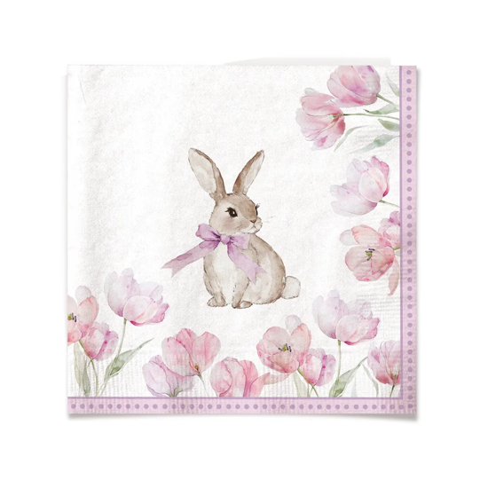 Imagem GUARDANAPOS DE PAPEL COELHA DA PÁSCOA 20 FOLHAS 32,5X32,5CM - CROMUS