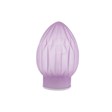Imagem de LUMINÁRIA OVO LILÁS DE VIDRO COM 10 LEDS DECORATIVA 20X13X13CM - CROMUS - Cromus Embalagens Ind E Com Ltda