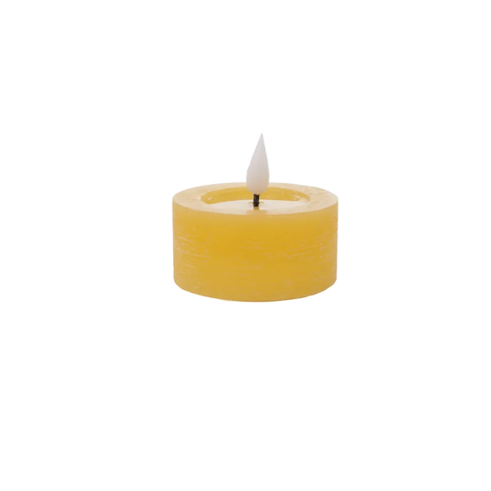Imagem VELA AMARELA DECORATIVA DE LED AMARELO QUENTE 5,5X7X7CM - CROMUS