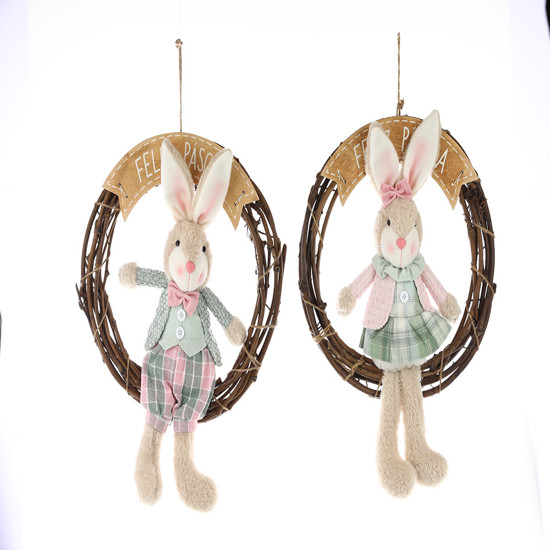 Imagem GUIRLANDA DECORATIVA DE PÁSCOA 45X37X9CM - CROMUS