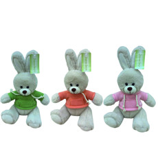 Imagem de COELHO DE PÁSCOA DE PELÚCIA DECORATIVO DE CASACO LARANJA - TOKDACASA - Cromus Embalagens Ind E Com Ltda