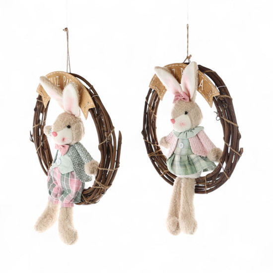 Imagem GUIRLANDA DECORATIVA DE PÁSCOA 45X37X9CM - CROMUS