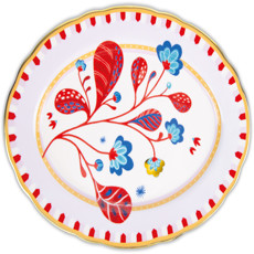 Imagem de TRAVESSA OVAL FOLHAS DE PORCELANA MAMMA MIA 34X25CM - BACI MILANO - Bimbe Blc Ltda 