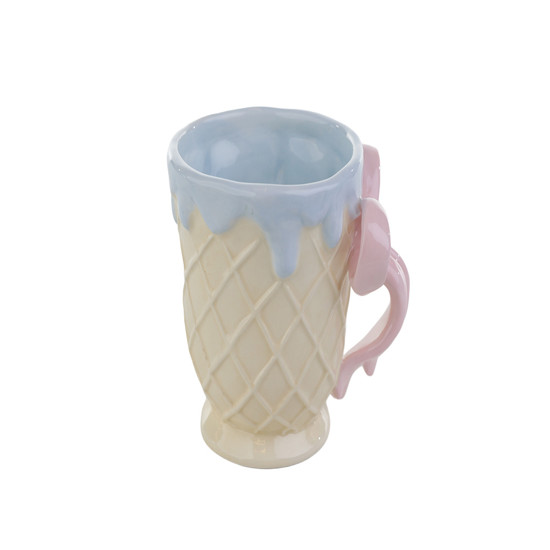 Imagem CANECA LACINHO 330ML COLORIDA DE CERÂMICA 10X12X10CM - TOKDACASA