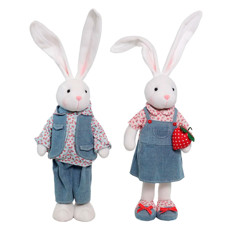 Imagem de COELHO/COELHA DA PÁSCOA DECORATIVO DE POLIÉSTER 68X24X13CM - CROMUS - Cromus Embalagens Ind E Com Ltda