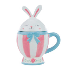 Imagem de CANECA DE CERÂMICA COM TAMPA 16X12X9CM - CROMUS - Cromus Embalagens Ind E Com Ltda