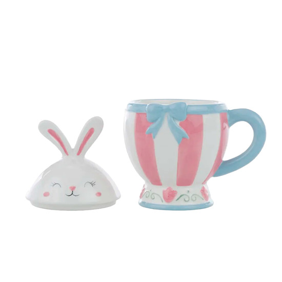 Imagem CANECA DE CERÂMICA COM TAMPA 16X12X9CM - CROMUS