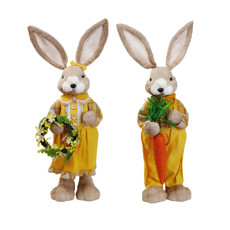 Imagem de COELHO/COELHA DA PÁSCOA DECORATIVO EM ISOPOR 75X25X20CM - CROMUS - Cromus Embalagens Ind E Com Ltda