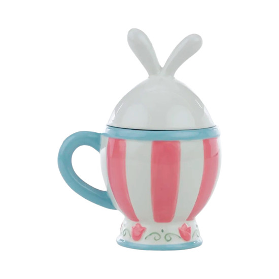 Imagem CANECA DE CERÂMICA COM TAMPA 16X12X9CM - CROMUS