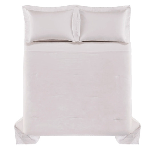 Imagem COLCHA COM PORTA TRAVESSEIROS SUPER KING ALGODÃO EGÍPCIO DIANNA BRANCO - TRUSSARDI