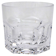 Imagem de COPO BAIXO SEXTAVADO EM ACRÍLICO TRANSPARENTE 9,5X8,5X8,5CM - ENTRECASA - Inverno Verao Comercio De Modas E Decoracao Eireli