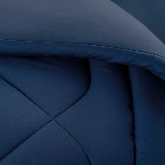 Imagem EDREDOM KING 300 FIOS DE ALGODÃO GRASSO AZUL SICILIANO 2,9M X 2,7M - TRUSSARDI