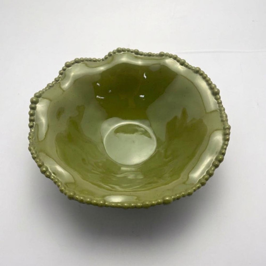 Imagem BOWL EM MELAMINA COM BORDA EM RELEVO VERDE